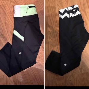 2 lululemon crop workout pants